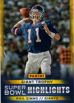 2014 Panini Macy's Super Bowl XLVIII Highlight Giveaway #7 Phil Simms Front