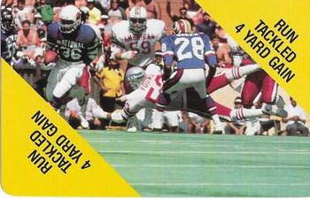 1988 MacGregor NFL Game Cards #NNO Run Tackled 4 Yard Gain Front
