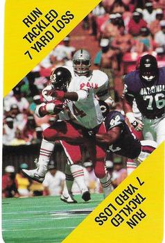 1988 MacGregor NFL Game Cards #NNO Run Tackled 7 Yard Loss Front
