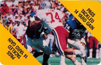 1988 MacGregor NFL Game Cards #NNO Pass Tackled 14 Yard Gain Front
