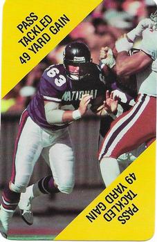 1988 MacGregor NFL Game Cards #NNO Pass Tackled 49 Yard Gain Front
