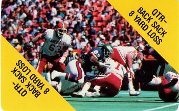 1988 MacGregor NFL Game Cards #NNO QB Sack 8 Yard Loss Front