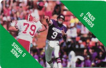 1988 MacGregor NFL Game Cards #NNO Pass 5 Yards Front