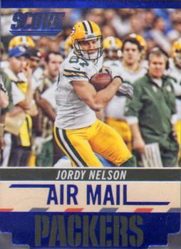 2014 Score - Air Mail Blue #AM7 Jordy Nelson Front