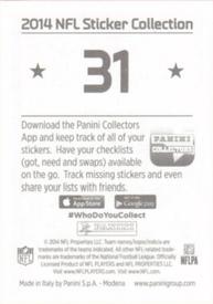 2014 Panini Stickers #31 Cameron Wake Back