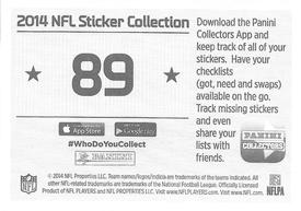 2014 Panini Stickers #89 Cleveland Browns Logo Back
