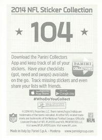 2014 Panini Stickers #104 Pittsburgh Steelers Rusher Back