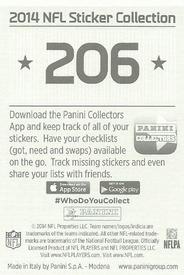 2014 Panini Stickers #206 Matt Schaub Back