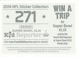 2014 Panini Stickers #271 Washington Redskins Logo Back