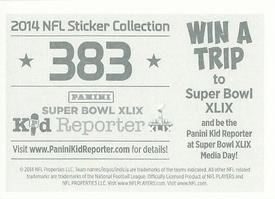 2014 Panini Stickers #383 Tampa Bay Buccaneers Logo Back