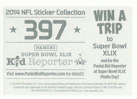 2014 Panini Stickers #397 Arizona Cardinals Logo Back