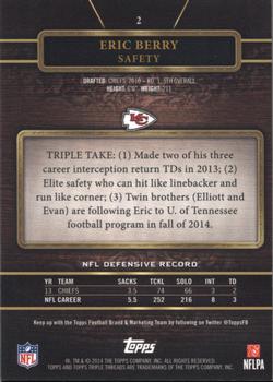 2014 Topps Triple Threads #2 Eric Berry Back