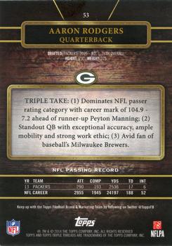 2014 Topps Triple Threads #53 Aaron Rodgers Back