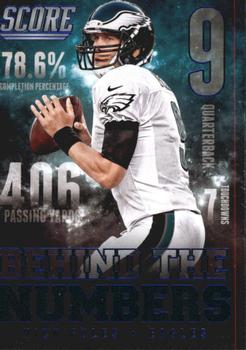 2014 Score - Behind the Numbers Blue #BN7 Nick Foles Front