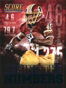 2014 Score - Behind the Numbers Blue #BN11 Alfred Morris Front