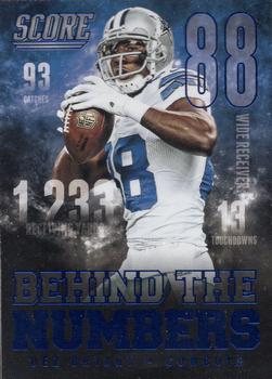 2014 Score - Behind the Numbers Blue #BN14 Dez Bryant Front