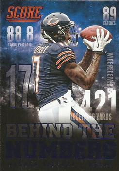 2014 Score - Behind the Numbers Blue #BN3 Alshon Jeffery Front