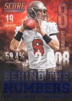 2014 Score - Behind the Numbers Blue #BN18 Mike Glennon Front