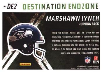 2014 Score - Destination End Zone Blue #DE2 Marshawn Lynch Back