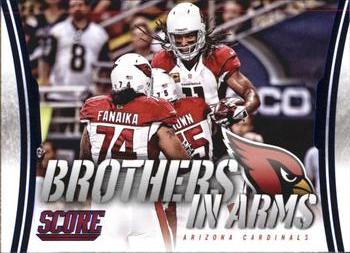 2014 Score - Brothers in Arms Blue #BA-1 Arizona Cardinals Front