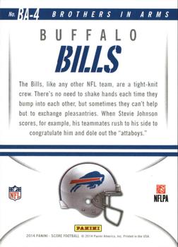 2014 Score - Brothers in Arms Blue #BA-4 Buffalo Bills Back