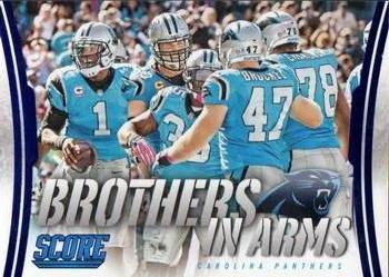 2014 Score - Brothers in Arms Blue #BA-5 Carolina Panthers Front