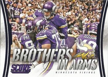 2014 Score - Brothers in Arms Blue #BA-18 Minnesota Vikings Front