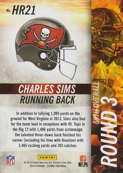 2014 Score - Hot Rookies #HR21 Charles Sims Back