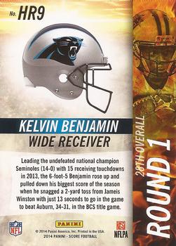 2014 Score - Hot Rookies #HR9 Kelvin Benjamin Back