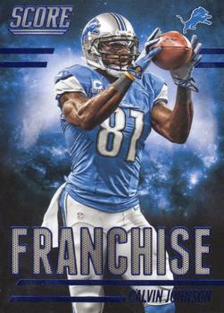 2014 Score - Franchise Blue #F6 Calvin Johnson Front