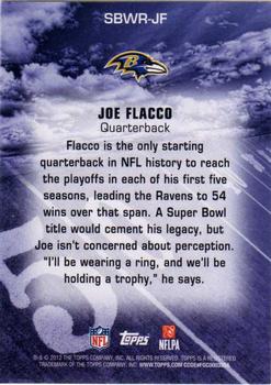 2012 Topps Super Bowl XLVII Wrapper Redemption #SBWR-JF Joe Flacco Back