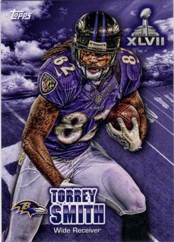 2012 Topps Super Bowl XLVII Wrapper Redemption #SBWR-TS Torrey Smith Front