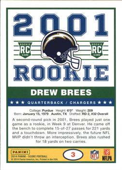 2014 Score - '89 Score Quarterbacks #3 Drew Brees Back