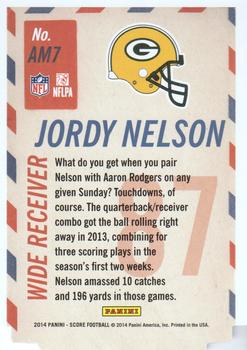 2014 Score - Air Mail Green #AM7 Jordy Nelson Back