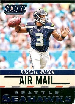 2014 Score - Air Mail Green #AM9 Russell Wilson Front