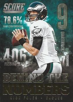 2014 Score - Behind the Numbers Gold #BN7 Nick Foles Front