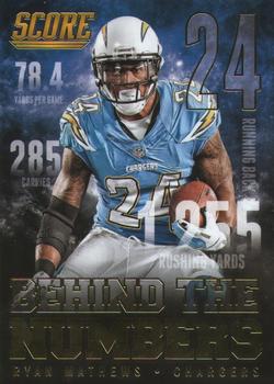 2014 Score - Behind the Numbers Gold #BN10 Ryan Mathews Front