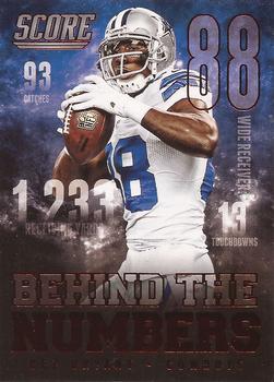 2014 Score - Behind the Numbers Red #BN14 Dez Bryant Front