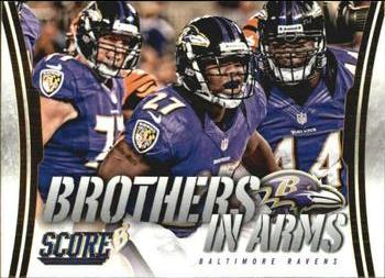 2014 Score - Brothers In Arms Gold #BA-3 Baltimore Ravens Front