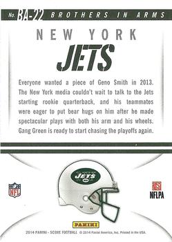 2014 Score - Brothers in Arms Gold #BA-22 New York Jets Back