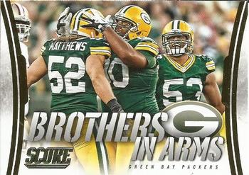 2014 Score - Brothers in Arms Gold #BA-12 Green Bay Packers Front