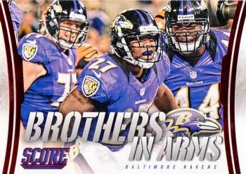 2014 Score - Brothers in Arms Red #BA-3 Baltimore Ravens Front