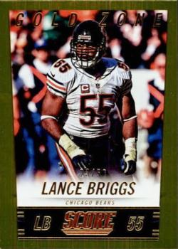 2014 Score - Gold Zone #42 Lance Briggs Front