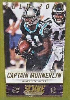 2014 Score - Gold Zone #127 Captain Munnerlyn Front