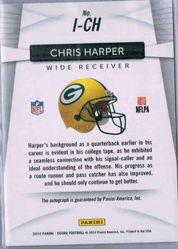 2014 Score - Inscriptions #I-CH Chris Harper Back
