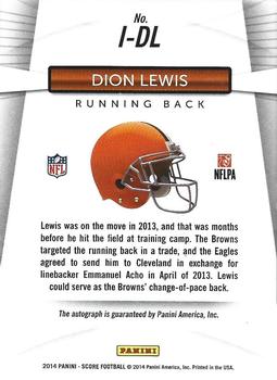 2014 Score - Inscriptions #I-DL Dion Lewis Back