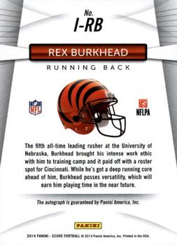 2014 Score - Inscriptions #I-RB Rex Burkhead Back