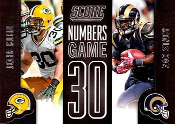 2014 Score - Numbers Game #NG33 John Kuhn / Zac Stacy Front
