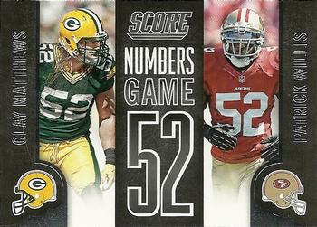 2014 Score - Numbers Game #NG46 Clay Matthews / Patrick Willis Front