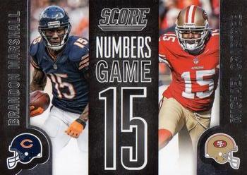 2014 Score - Numbers Game #NG15 Brandon Marshall / Michael Crabtree Front